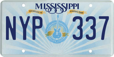 MS license plate NYP337