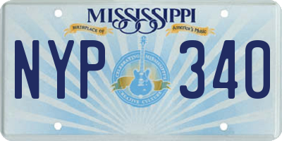 MS license plate NYP340