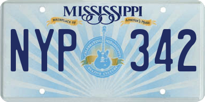 MS license plate NYP342