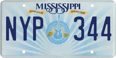 MS license plate NYP344
