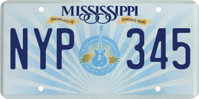MS license plate NYP345