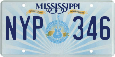 MS license plate NYP346