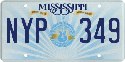 MS license plate NYP349