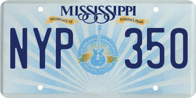 MS license plate NYP350