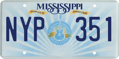 MS license plate NYP351