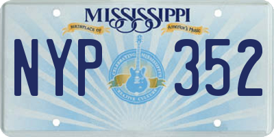 MS license plate NYP352