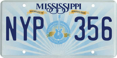 MS license plate NYP356