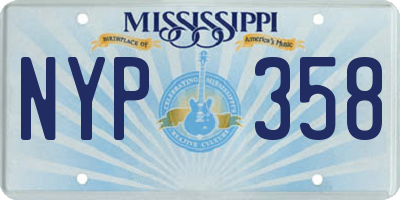 MS license plate NYP358