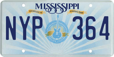 MS license plate NYP364