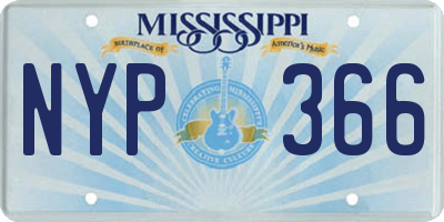 MS license plate NYP366