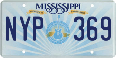 MS license plate NYP369