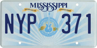 MS license plate NYP371