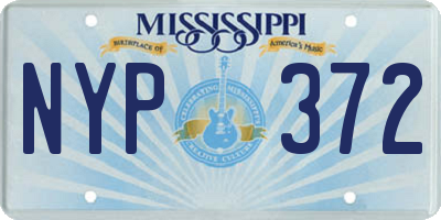 MS license plate NYP372