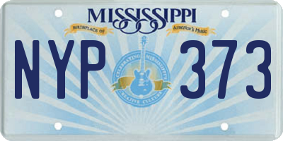 MS license plate NYP373