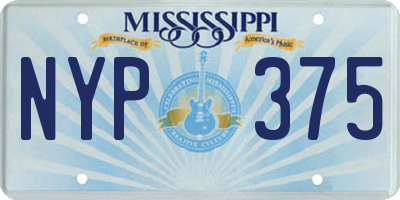 MS license plate NYP375
