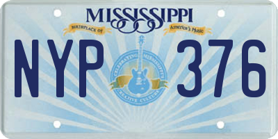 MS license plate NYP376