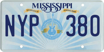 MS license plate NYP380