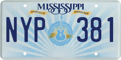 MS license plate NYP381