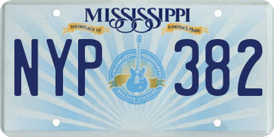 MS license plate NYP382