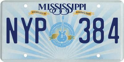 MS license plate NYP384