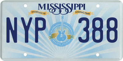 MS license plate NYP388