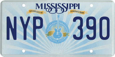 MS license plate NYP390