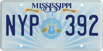 MS license plate NYP392