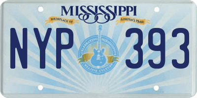 MS license plate NYP393