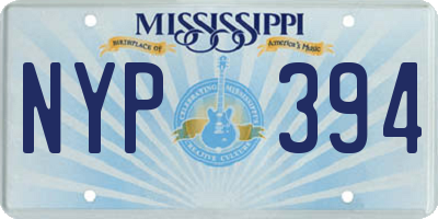 MS license plate NYP394