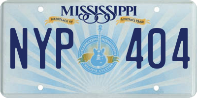 MS license plate NYP404