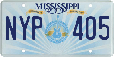 MS license plate NYP405