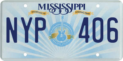 MS license plate NYP406