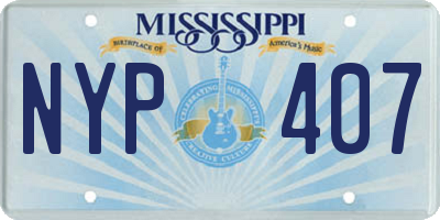 MS license plate NYP407