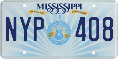 MS license plate NYP408