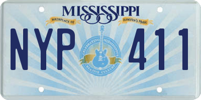 MS license plate NYP411