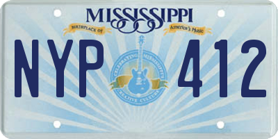 MS license plate NYP412