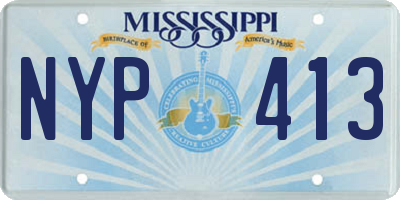 MS license plate NYP413