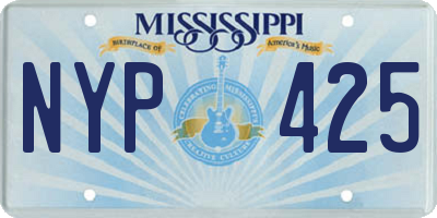 MS license plate NYP425