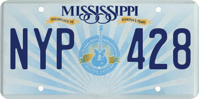 MS license plate NYP428