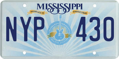 MS license plate NYP430