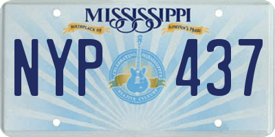MS license plate NYP437