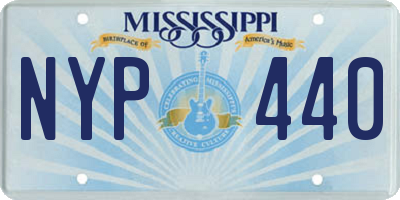MS license plate NYP440