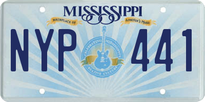MS license plate NYP441