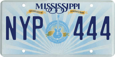 MS license plate NYP444