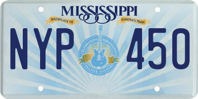 MS license plate NYP450