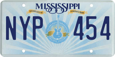 MS license plate NYP454