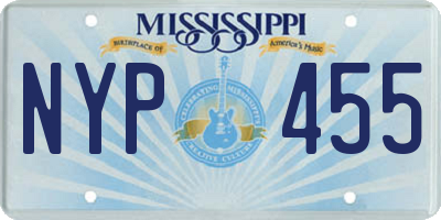 MS license plate NYP455