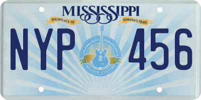 MS license plate NYP456