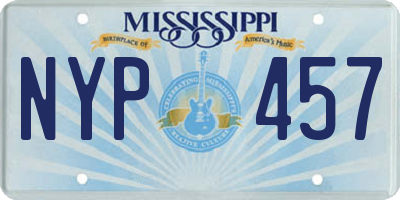 MS license plate NYP457