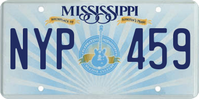 MS license plate NYP459